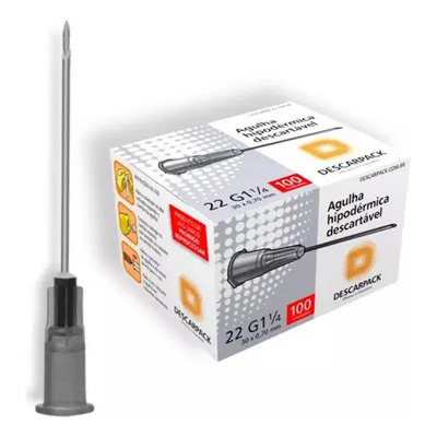 Agulha 30x0,70 22g Descartavel Esteril Hipodermica 100 Unids | MercadoLivre