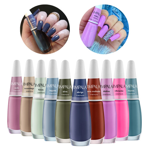 Kit 10 Esmaltes Impala Cores Da Sua Moda Atacado Cor Colorido