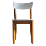 Silla Escandinava Nordica Madera Vintage Roma Comedor Estructura De La Silla Madera Claro Asiento Blanco