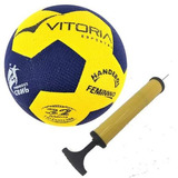 Bola Handebol Oficial Vitoria Grip H2l + Bomba De Ar