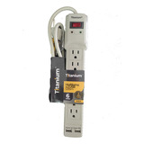 Multitoma X2usb 6salidas Con Proteccion Tipo Americana X2und