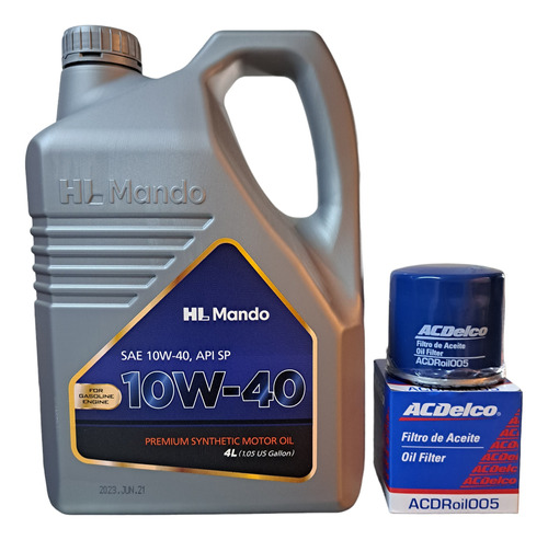 Aceite Mando 10w40 + Filtro Original Chevrolet Spark Lt Ls