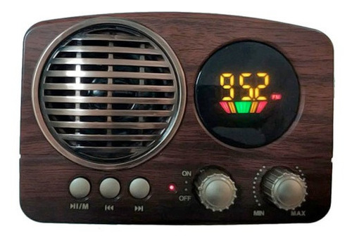 Radio Parlante Vintage Bluetooth  Am Fm Usb 