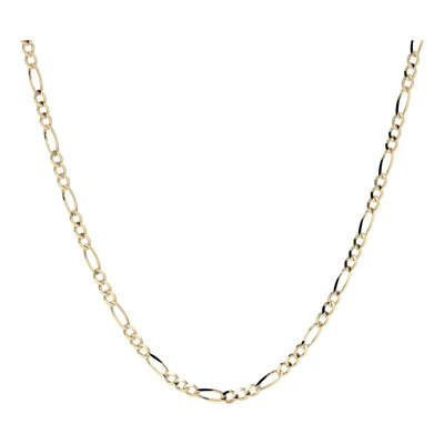 Cadena Italiana Figaro Hueca De 10 Quilates 2.6mm, 45 Cm Dorado | MercadoLibre