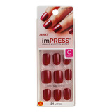 Kiss Impress Unhas Autocolantes Tweetheart Curto