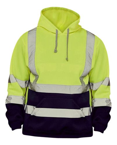 S-5xl Hi Vis Sudadera Con Capucha Para Hombre Tiras