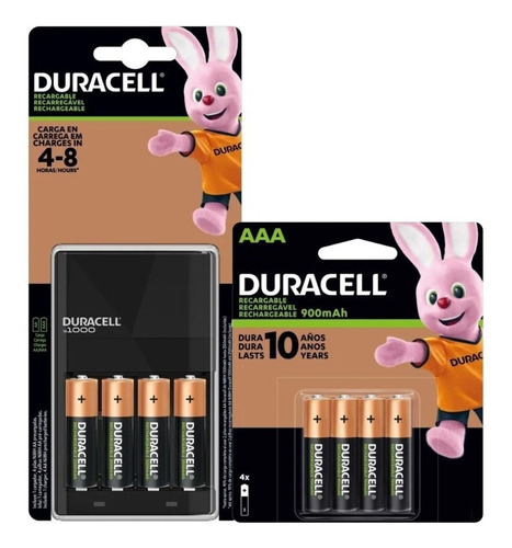 Kit Duracell 8 Pilas - 4 Aaa + 4 Baterias Aa Con Cargador