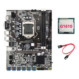 Placa Base B75 Eth Mining, Cpu G1610 Y Cable Lga1155 12 Pcie