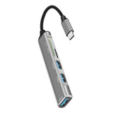 5 En 1 Usb 3.0 Tipo C Adaptador Hub Lector De Tarjetas Tf