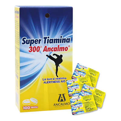 Super tiamina 300 con 100 piezas, ancalmo, sin sabor. | Meses sin interés