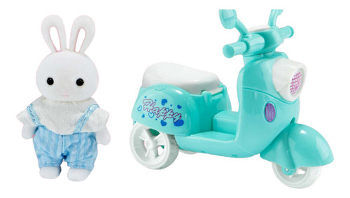 Playset Dreamy Mega Baby Coleccion Conejitos Accesorios Color Moto