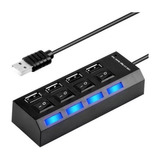 Hub 4 Puertos Multi Usb 2.0 Indicador Luz / Practico!