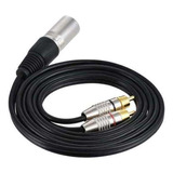 2xxlr 3pin Macho A 2rca Macho Jack Bocina Divisor De Audio