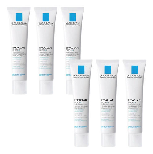 Combo X6 La Roche Posay Effaclar Dúo Crema Anti Acné 40ml