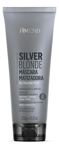 Máscara Amend Matizadora  Silver Blonde 250g