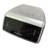 Radio Reloj Eurotime Am Fm 220v 33/509-23 Plateado Garantia