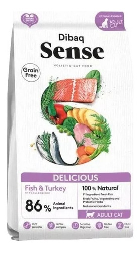 Dibaq Sense Alimento Delicious Pescado Y Pavo Gatos 6kg