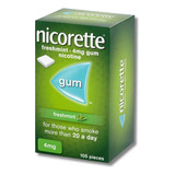 Nicorette 105 Chicles 4mg Nicotine Sabor Menta 