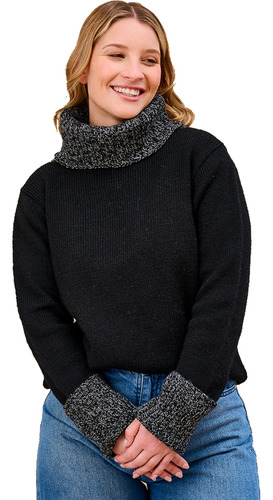 Sweater Polera Cuello Alto Mujer Mauro Sergio 2024