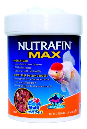 Alimento Peces Goldfish Escamas Nutrafin Max Flakes 38g Imp