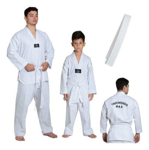 Dobok Kimono Roupa Taekwondo Algodão Adulto/infantil +faixa