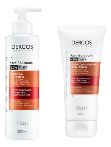Kit Vichy Dercos Kera-solutions Shampoo + Condicionador