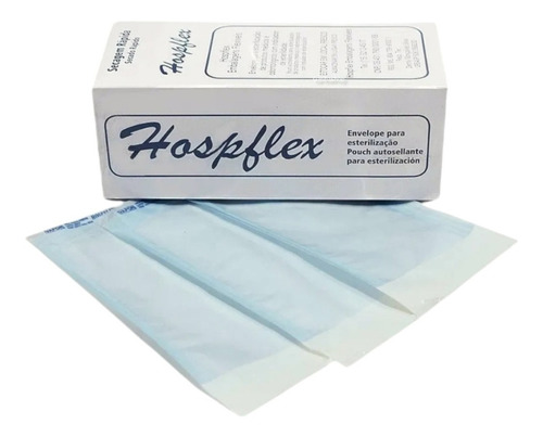 100 Envelopes P/ Esterilização Alicate Autoclave 9cm X 23cm