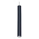 Lampara Techo Colgante Tubular Minimalista 50cm A/dicro Led Color Negro