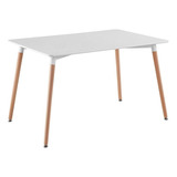 Mesa De Comedor Nordica Escadinava Blanca