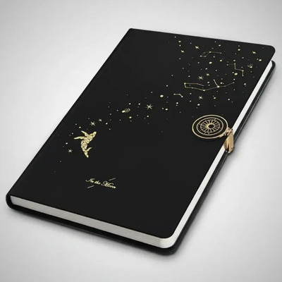 Libreta Tipo Piel Cierre Magnético Deli Cuaderno A5 120h80g Color Negro | MercadoLibre