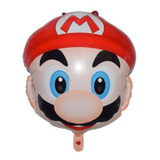 Pack 6 Globos Metalizados Cara Mario Bros 45 Cms