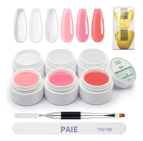 X&d Kit De Uas De Gel De Polietileno Natural Transparente De