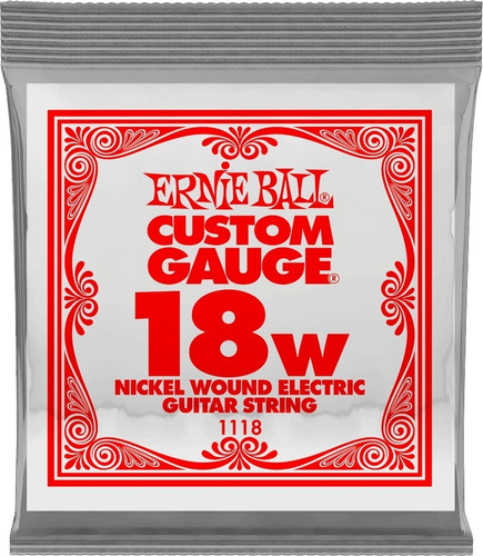 Pack De 6 Cuerdas Sueltas .018 Ernie Ball P01118