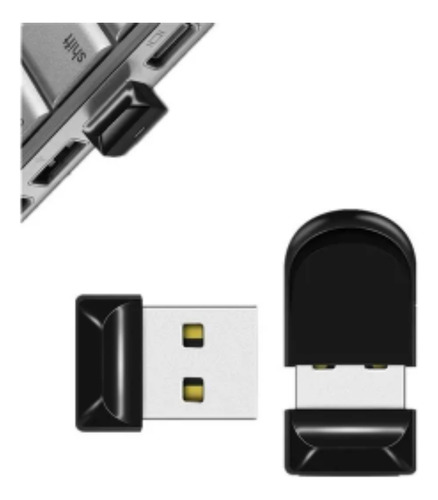 Pen Drive 128gb Super Mini Usb 2.0 Preto Portátil C/ Tampa