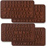 Moldes De Silicona Para Chocolate  Letras Y Números , Compat