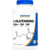 L-glutamina 800 Mg Nutricost 180 Cápsulas