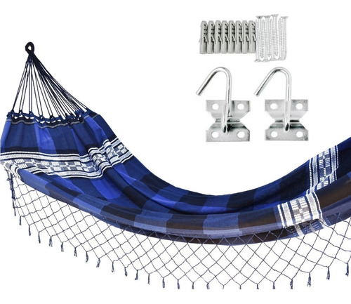 Rede De Dormir Casal Descanso Pernambucana + Par De Gancho