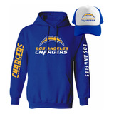 Kit Sudadera + Gorra Sublimada Mod Nfl Los Angeles Chargers