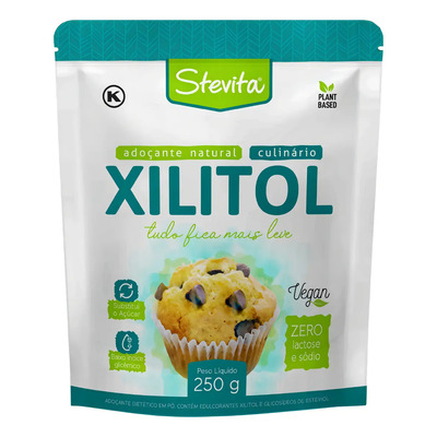 Adoçante Culinário Xilitol Com Stevia Em Pó Stevita 250g | Frete grátis
