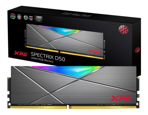 Ddr4 16gb 3600mhz Xpg Spectrix D50 Gris Ax4u3600716g18a-st50