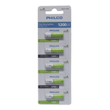 Pack X 10 Pilas Recargable Aaa 1200mah 1.2v Philco