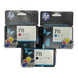 Cartuchos Hp 711 Negro 80ml Y 711 C-m Originales