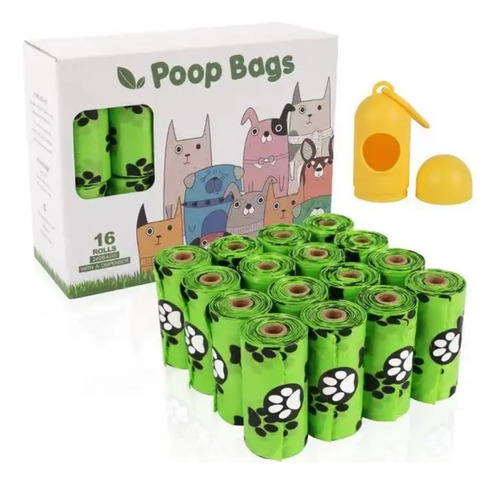 Dispensador Basura Para Mascota + 300  Bolsas Biodegradable