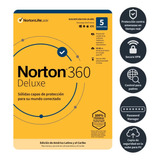 Norton 360 Deluxe 2024  Antivirus 5 Disp 1 Año