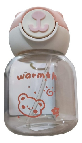 Botilito Vidrio Agua Diseño Kawaii Tapa Seguiridad 500ml 