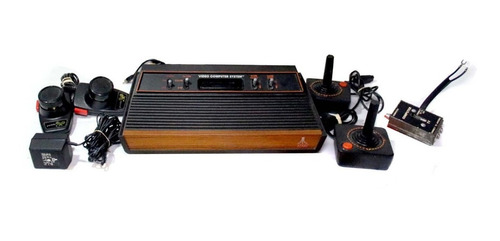 Atari 2600 Americano Madeira Importado Completo 1980