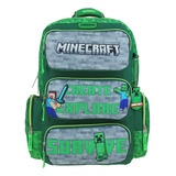 Mochila Chenson Escolar Grande Minecraft Ces Mc65655-g