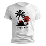 Remera Dragon Ball Kame House Palmeras Sol Algodón  Premium