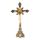 Crucifixo De Mesa Enfeite Religioso Católico De Resina 30 Cm