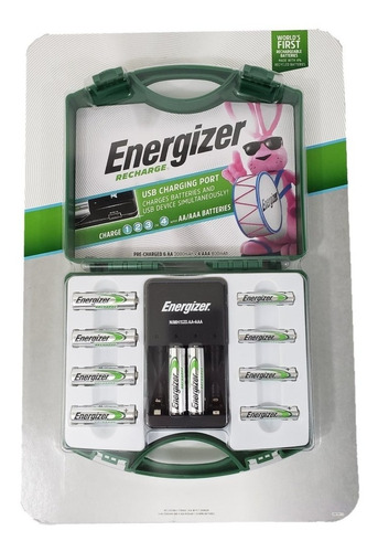  Baterías Recargables Energizer Pilas Aa Aaa Cargador Usb